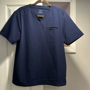 Jaanuu Men’s 4 pocket scrub top Navy